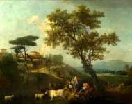 Francesco Zuccarelli - Landscape with Cattle and Figures